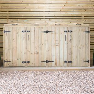 Garden Village Quad Wheelie Bin Store - 240L