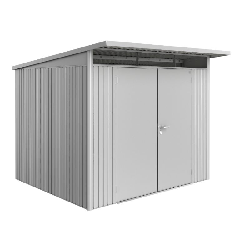 Biohort AvantGarde Size A6 Premium Metal Shed with Double Door - Silver