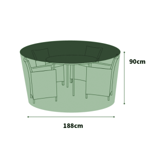 Ultimate Protector 90cm High Circular Patio Set Cover - 4-6 Seat - Green