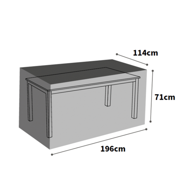 Ultimate Protector Rectangular Table Cover - 8 Seat - Charcoal