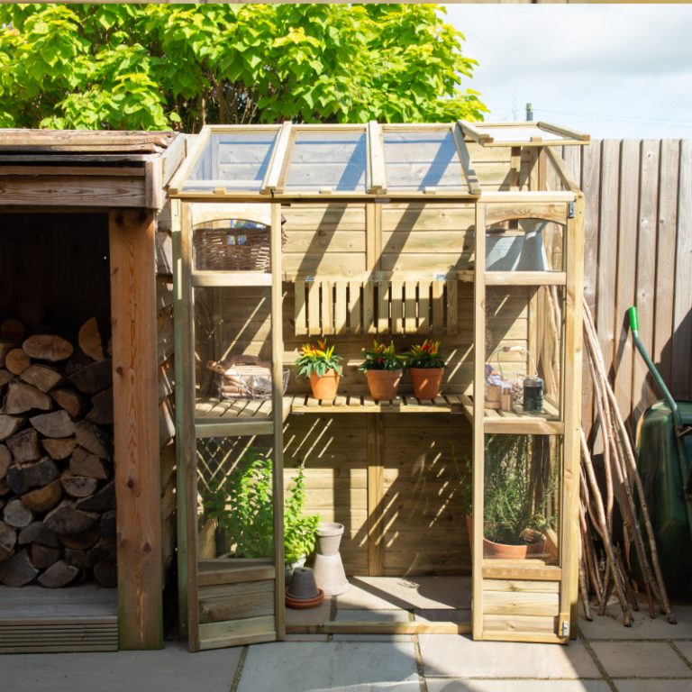 Hartwood 5' x 2' Victorian Tall Wall Greenhouse with Auto Vent