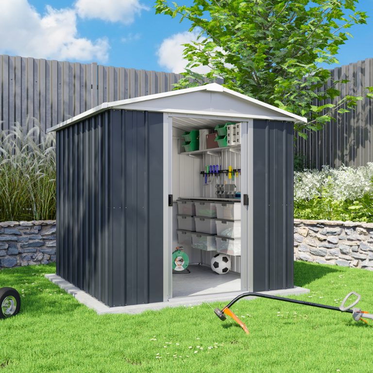 Yardmaster 6' x 5' Windowless Double Sliding Door Castleton Apex Metal Shed